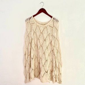Staring at Stars Crochet Swing Tunic Sweater